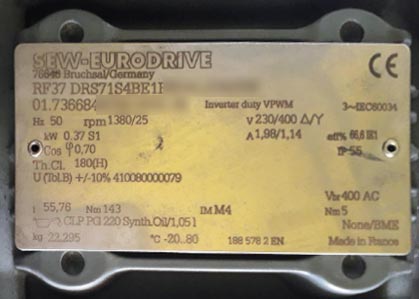 SEW EURODRIVE compressor plate